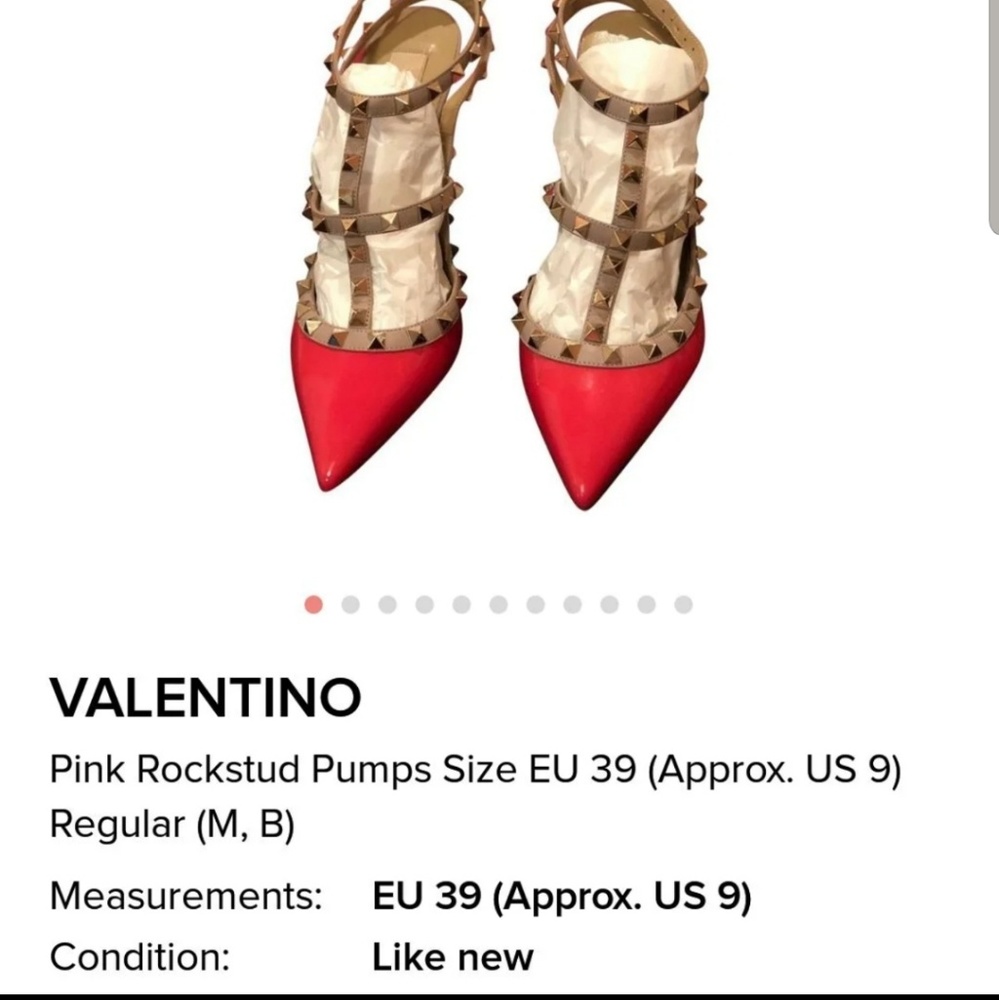 Authentic Valentinos w box & duster & studs